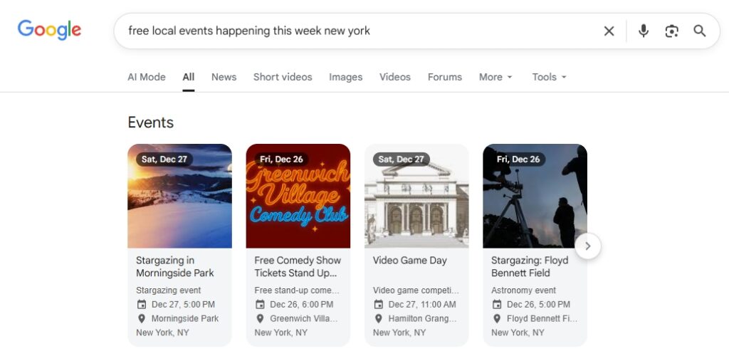 free local events happening this week