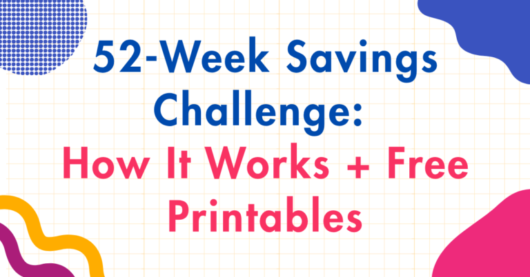 52-Week Savings Challenge How It Works + Free Printables