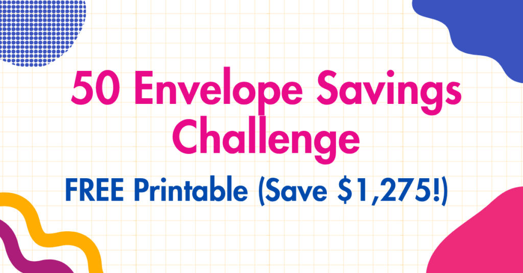 50 Envelope Savings Challenge free templates